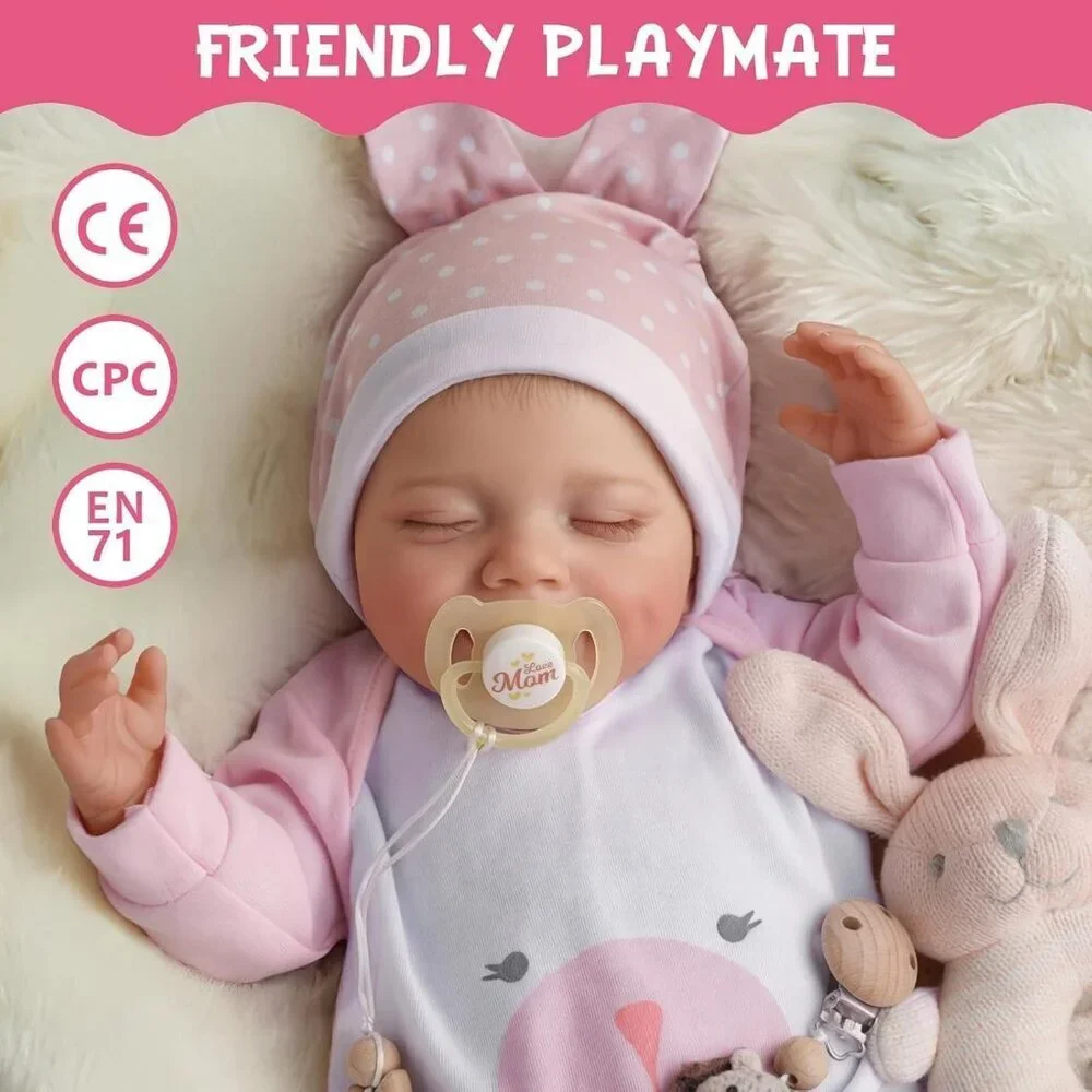 Reborn Baby Doll 20 Inch Sweet Smile Real Life Realistic Newborn Full Body